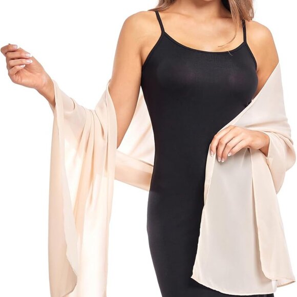 Soft Chiffon Scarfs Shawls and Wraps for Evening Dresses Wedding Shawl Wraps Bri - Picture 4 of 6